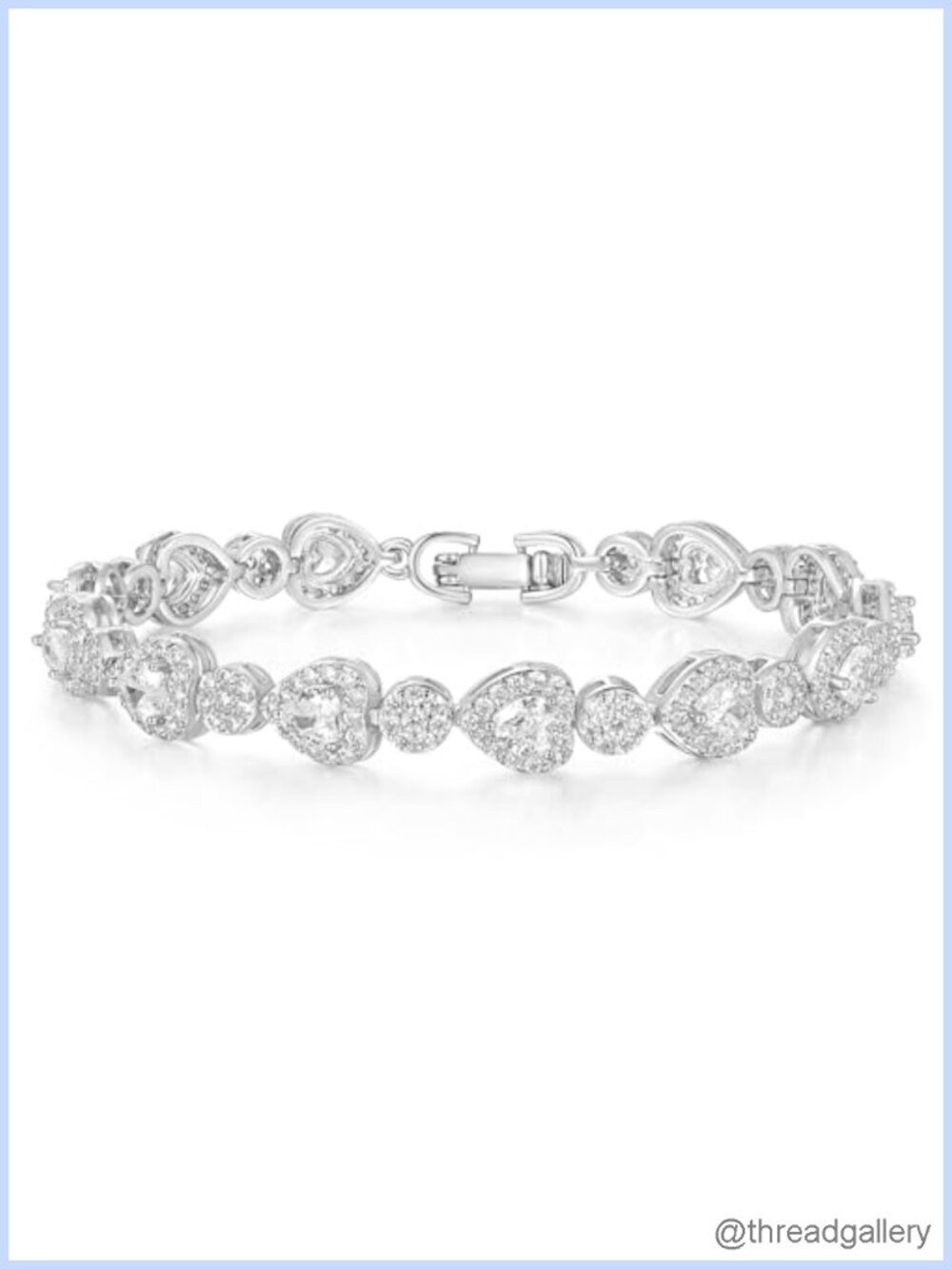 Classic Tennis Bracelet - 18K White Gold Plated Cubic Zirconia